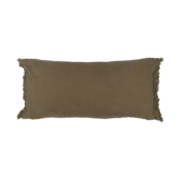Bed and Philosophy LOVERS FRANGE Coussin 55x110 en lin frangé - Kak...