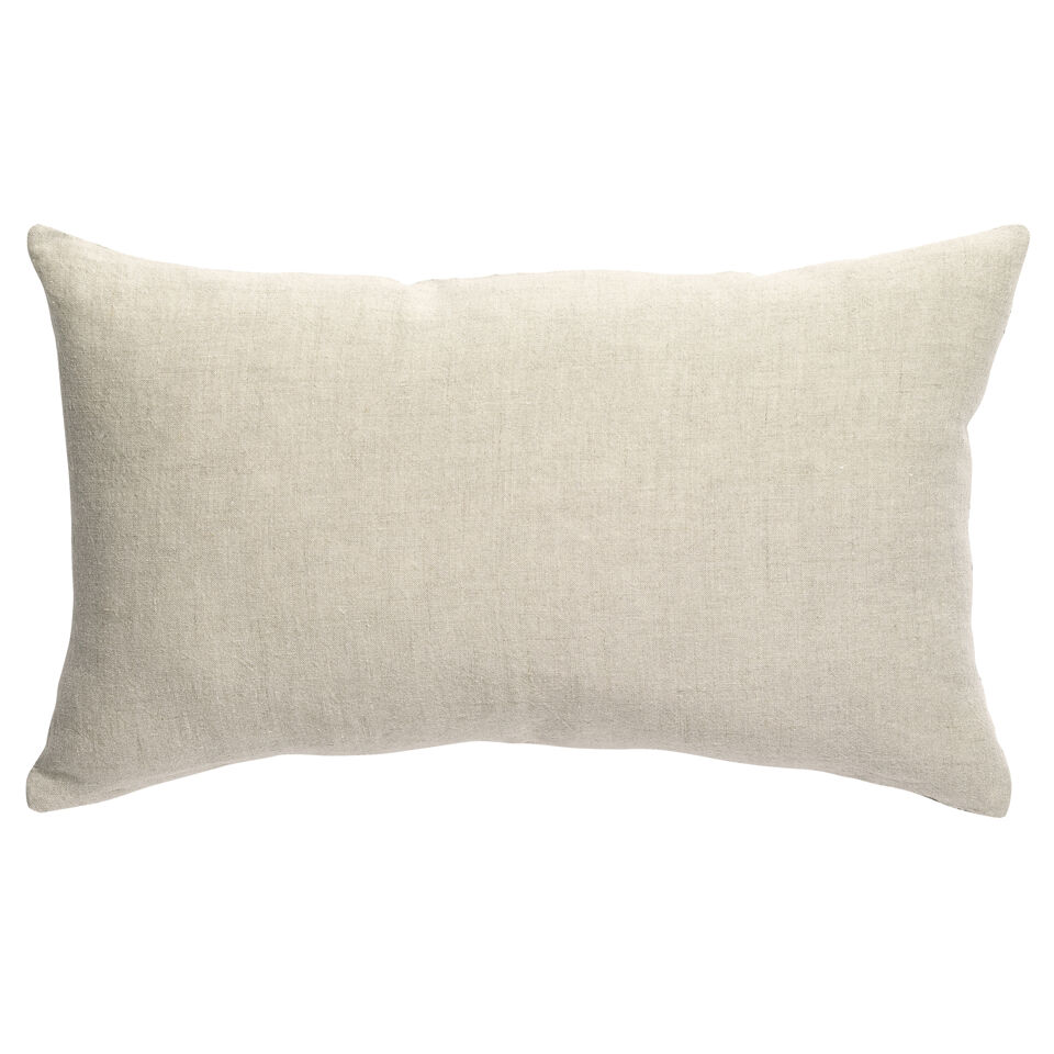 Coussin en lin et coton uni Zeff
