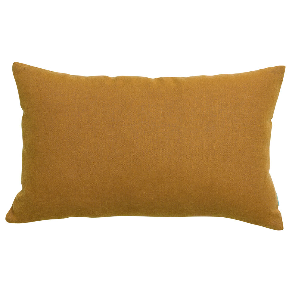 Coussin en lin et coton uni Zeff