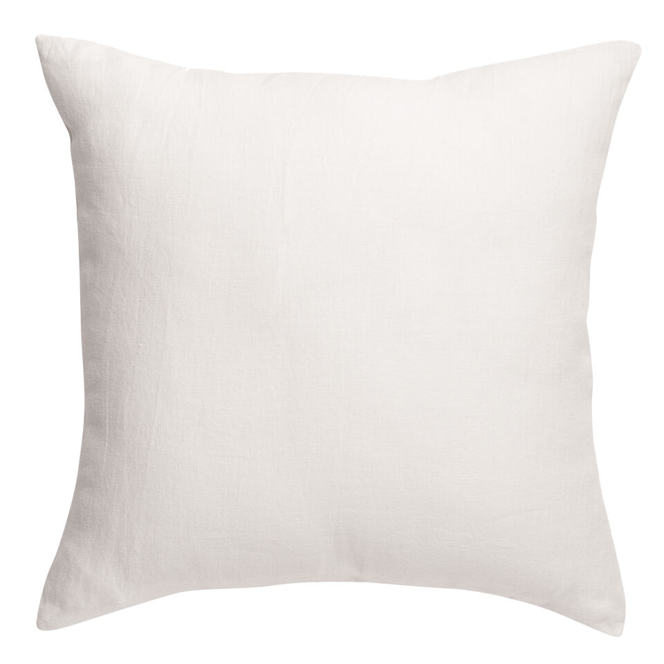 Coussin en lin et coton uni Zeff