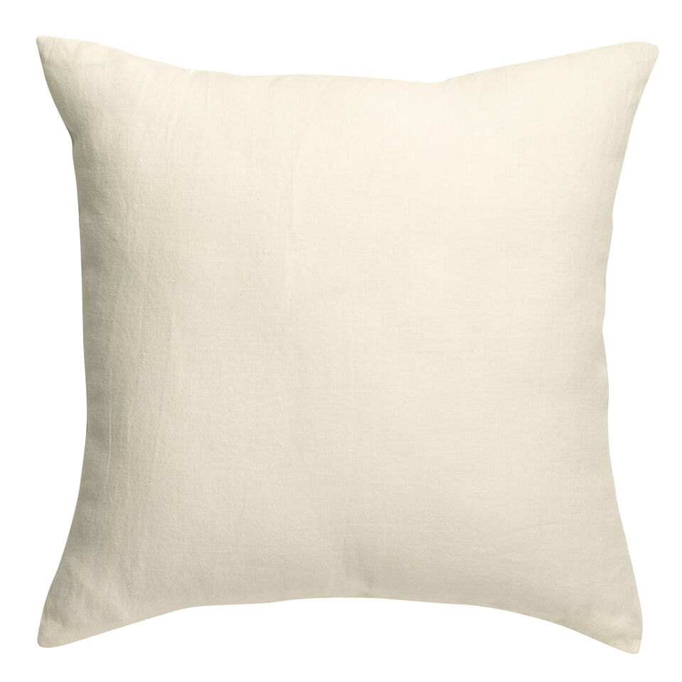Coussin en lin et coton uni Zeff