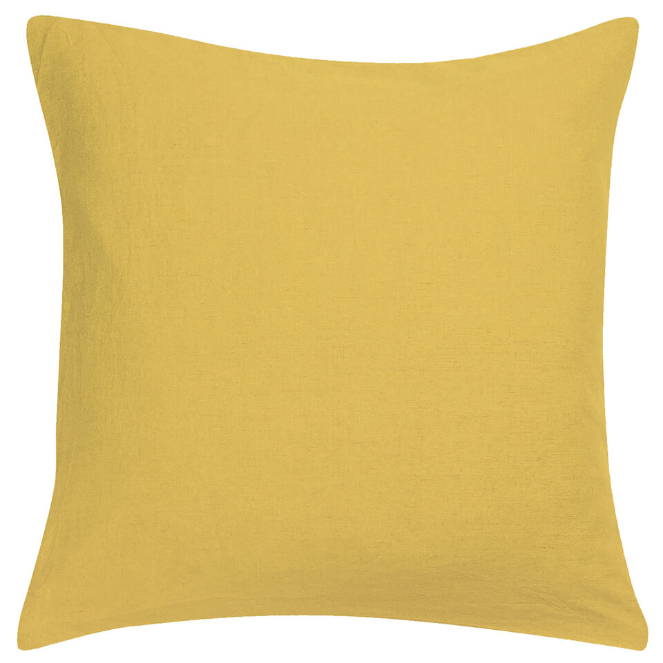 Coussin en lin et coton uni Zeff