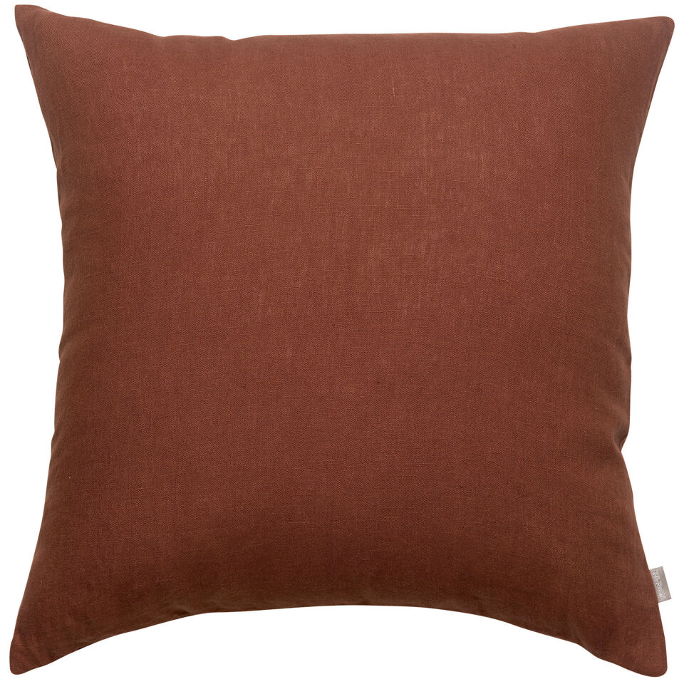 Coussin en lin et coton uni Zeff