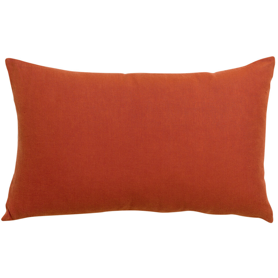 Coussin en lin et coton uni Zeff 