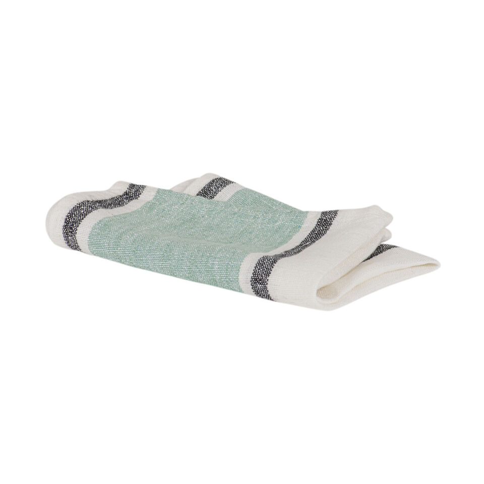 Serviettes de Table SARTENE en Lin Lavé Tissé - HARMONY HAOMY Couleur:Céladon Dimensions:36 X 48
