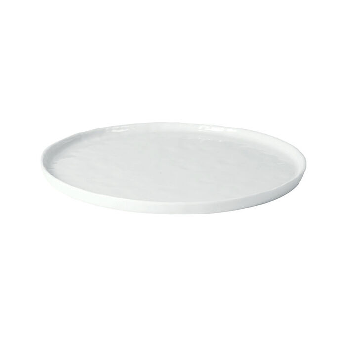 Pomax PORCELINO WHITE - assiette plate en porcelaine - Diam 27cm