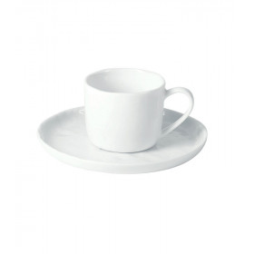 PORCELINO WHITE - tasse et soucoupe en porcelaine - POMAX