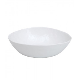 PORCELINO WHITE - Saladier de présentation ovale en porcelaine - POMAX