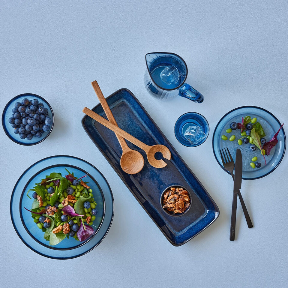 Bol à salade en verre Kusintha coloris Bleu - Diam. 24cm - BITZ