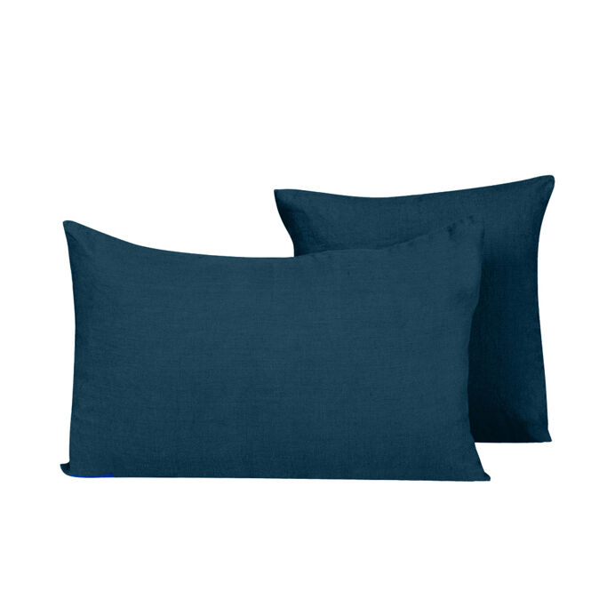 Harmony Textile - Haomy Housse de Coussin PORTICCIO en Lin Lavé