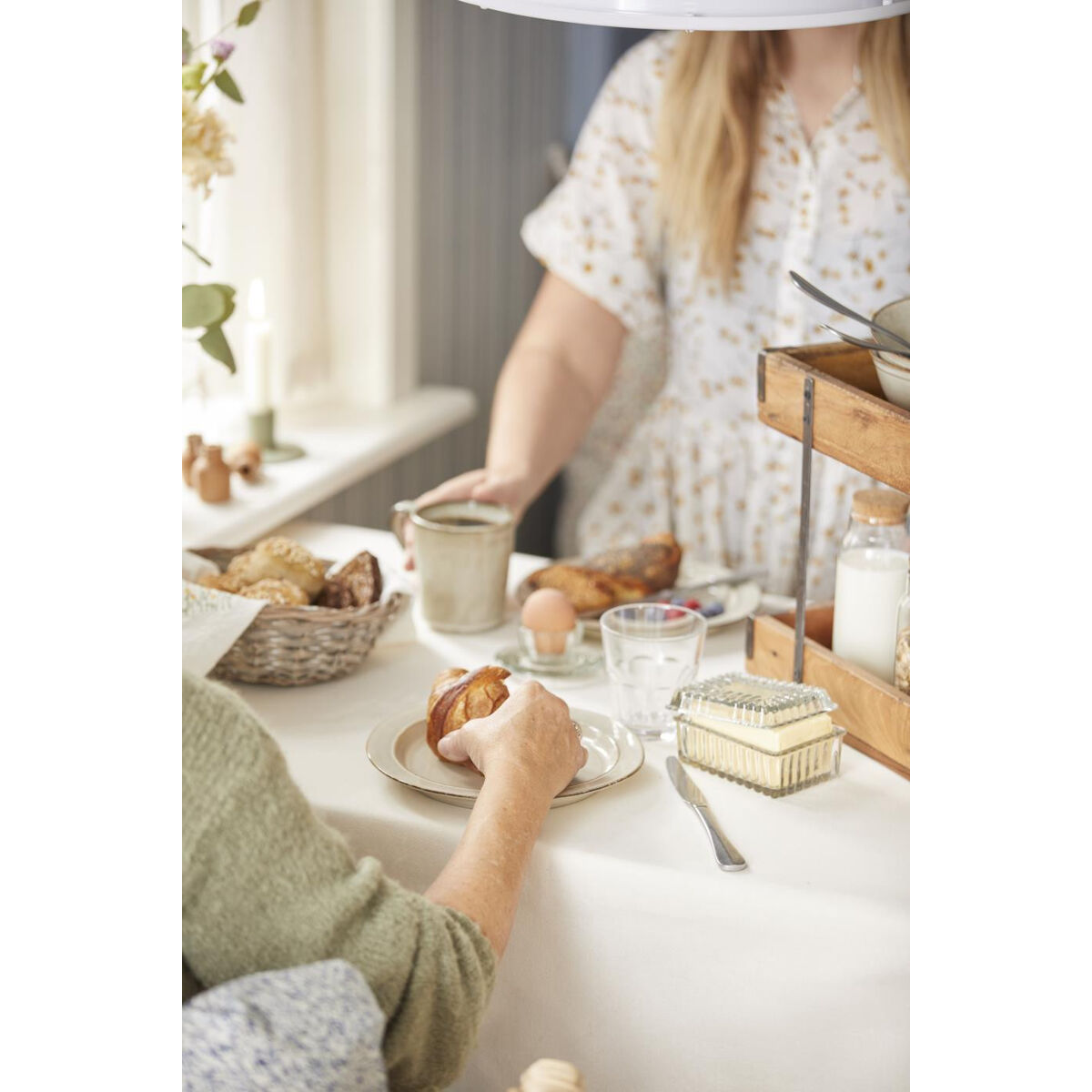 Beurrier en verre avec couvercle