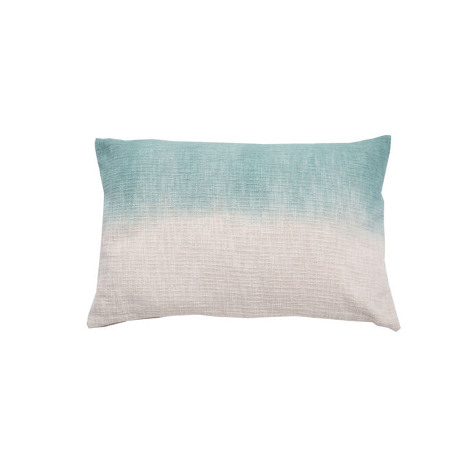TALC Coussin coton tie and dye AQUA 40x60 - BED AND PHILOSOPHY