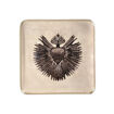 Plateau carré en aluminium QUATRO Coeur Rayon - Lin