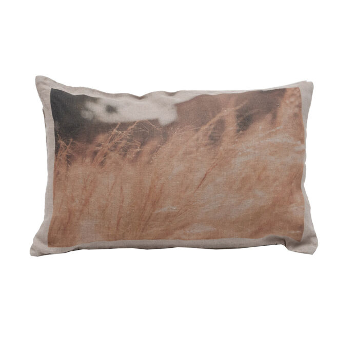 NATURE INSIDE Coussin lin printé BLE 25X40 - BED AND PHILOSOPHY