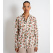 Chemise manches longues Imprimé Fleuri BONNIE Ecru - AMOUR SHIRTS