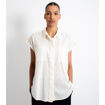 Chemisier sans manche plumetis LUCIE Ecru - AMOUR SHIRTS