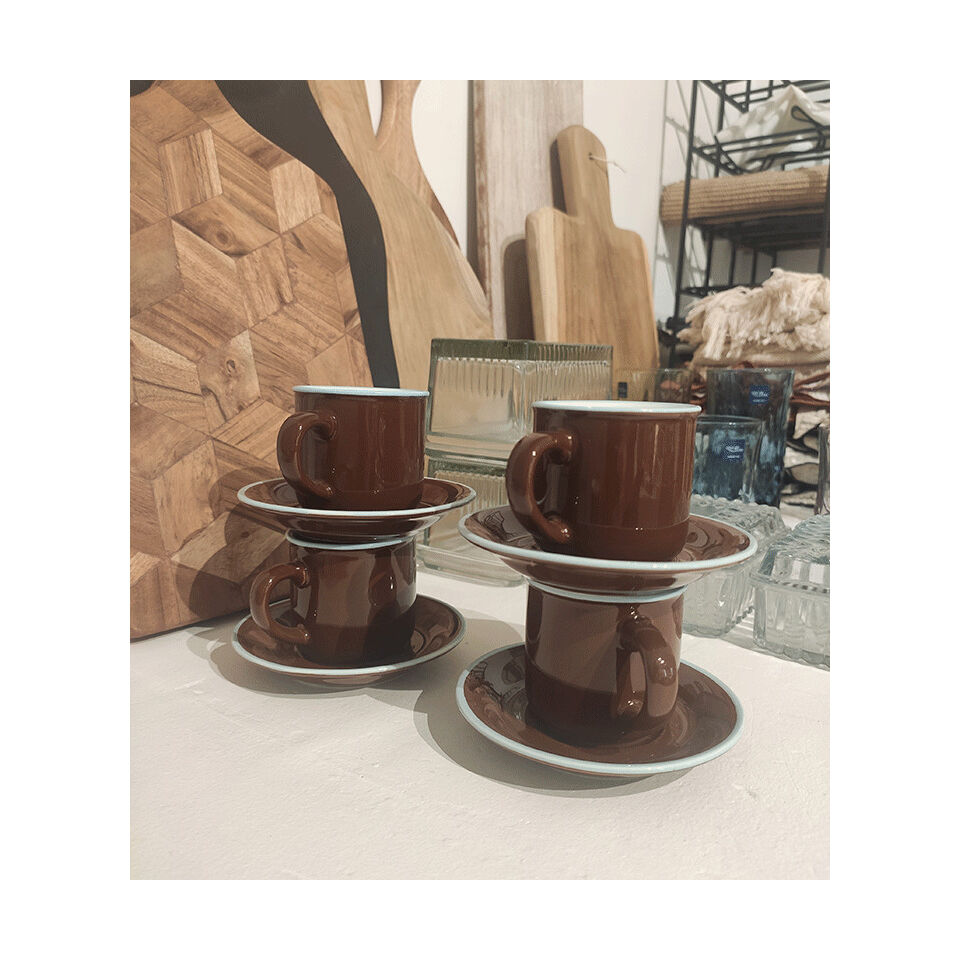 Tasse à café ristretto céramique vintage - IMPRESSION LIN