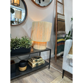 Lampe à poser en raphia naturel XL - IMPRESSION LIN