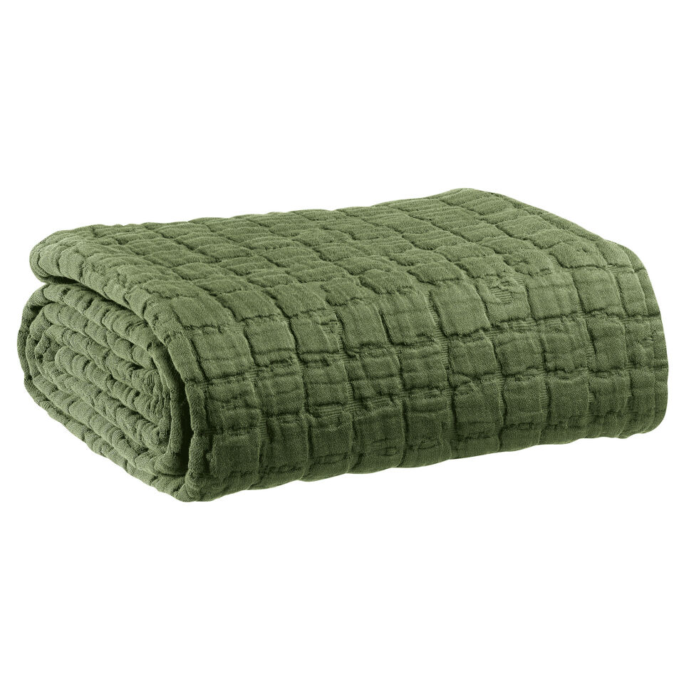 Plaid en coton stonewashed Swami - 130x200