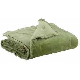 Plaid uni en velours de coton Fara 135x200