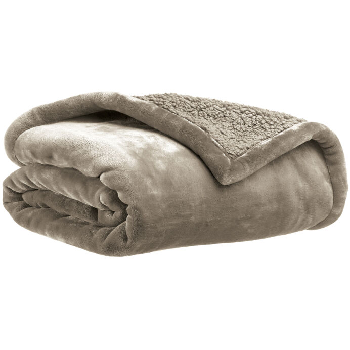 Couvre lit et Plaid Microfibre MICHKA - Vivaraise | Impression lin