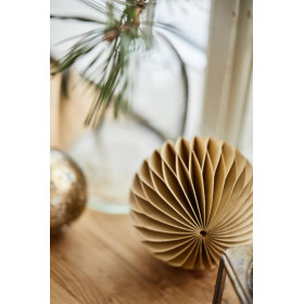 Boule de Noël en papier doré fermoir aimanté - Ø 8cm - IB LAURSEN