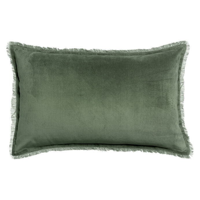 Coussin en Velours de Coton FARA - Vivaraise | Impression lin