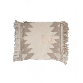 KRAFT Pochette de Voyage Frangée en Laine 30X30 - BED AND PHILOSOPHY