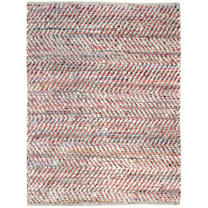 Tapis en Coton et Cuir ATLAS - The Rug Republic | Impression lin