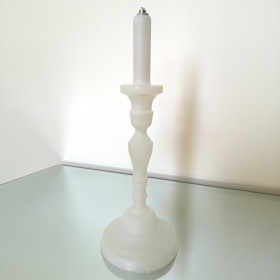 Lampe à Huile Bougeoir en verre Blanc N6 - IMPRESSION LIN