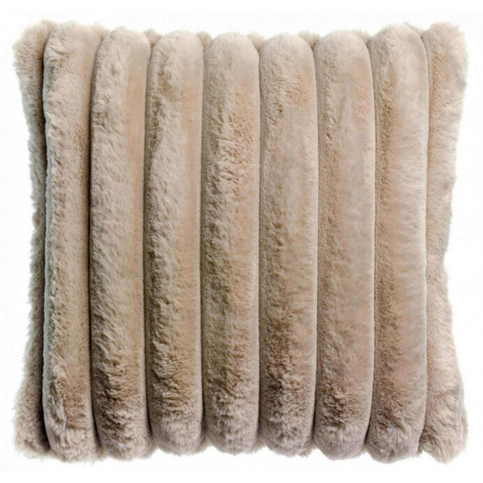 Vivaraise Coussin Alice en Fausse Fourrure Côtelée