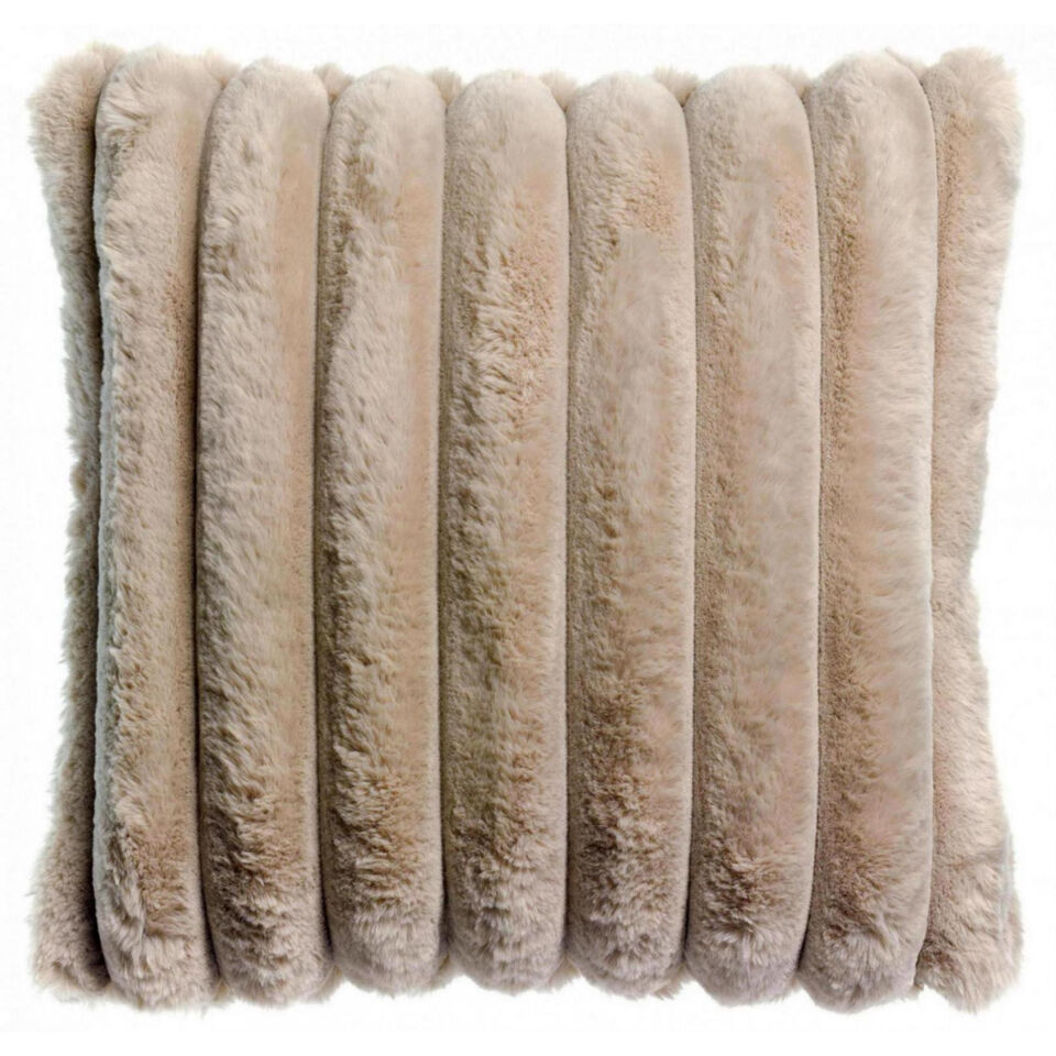 Coussin Alice en Fausse Fourrure Côtelée