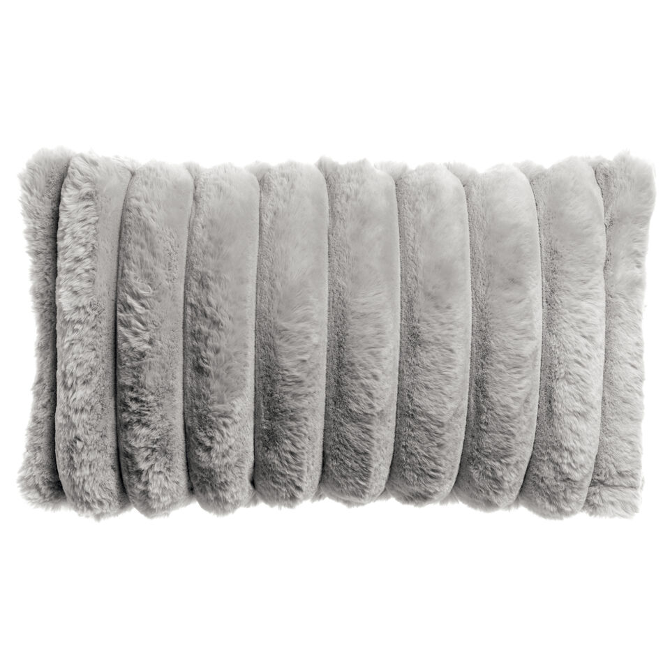 Coussin Alice en Fausse Fourrure Côtelée