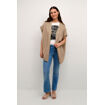 Gilet long sans manche Sunday beige