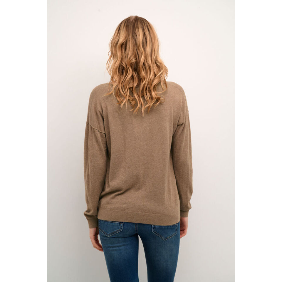 Pull à manches longues CRAnva Knit Pullover beige - CREAM HIVER 2023