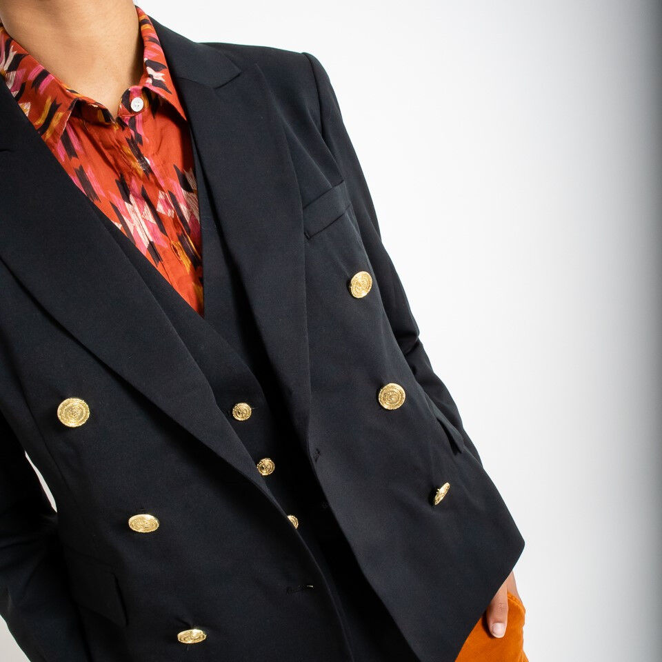 Veste croisée VALENTINE Noir - Hod Paris - Hiver 2023