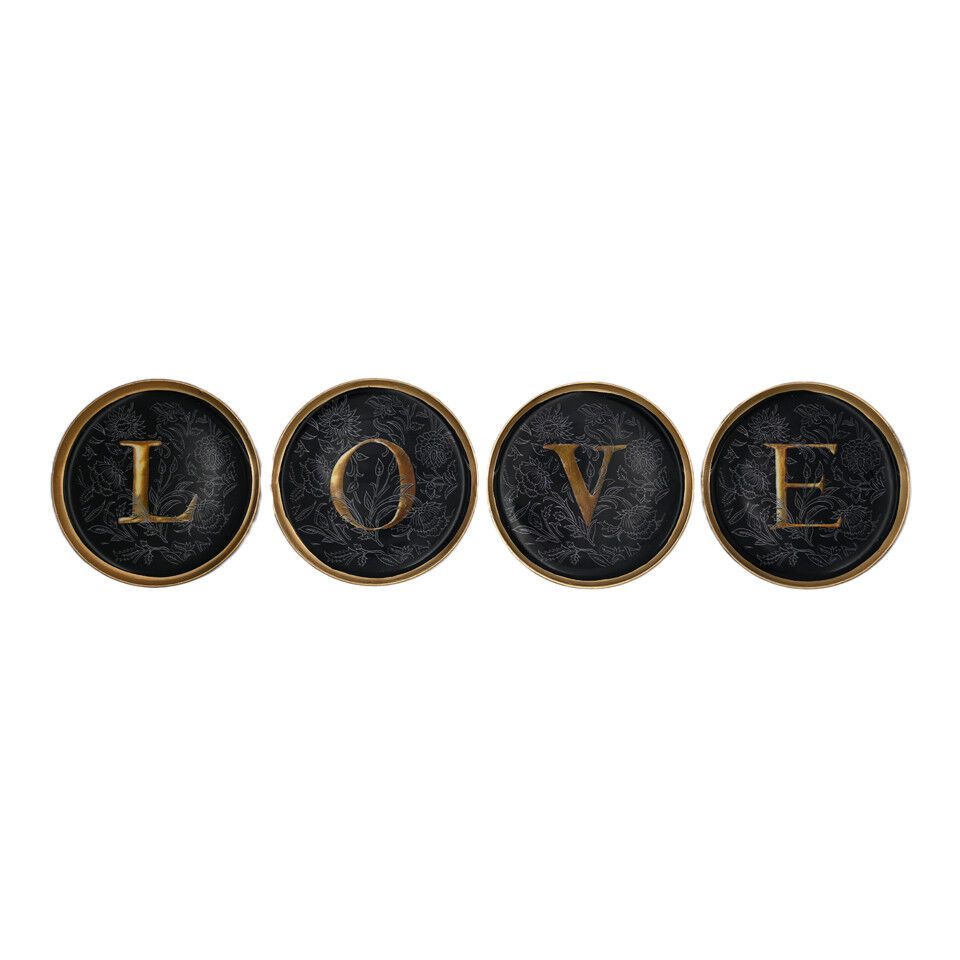 Sous-verres ENLUMINURE LOVE - Set de 4  - BONCOEURS