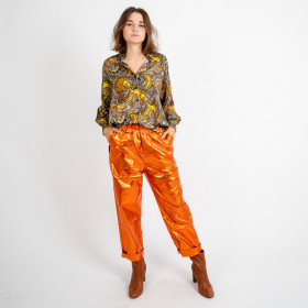 Pantalon Brillant YAEL Orange - Hod Paris - Hiver 2023 