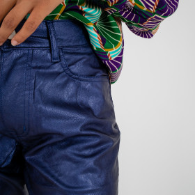 Pantalon brillant 5 poches SAUVEUR Purple 