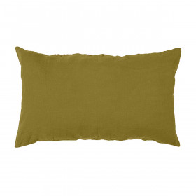 Taie VITI en Lin lavé - HARMONY HAOMY Couleur:Olive Dimensions:50 x 70