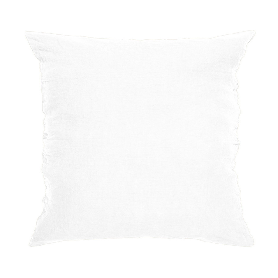 Taie VITI en Lin lavé - HARMONY HAOMY Couleur:Blanc Dimensions:65 x 65