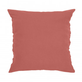 Taie VITI en Lin lavé - HARMONY HAOMY Couleur:Bois de Rose Dimensions:65 x 65