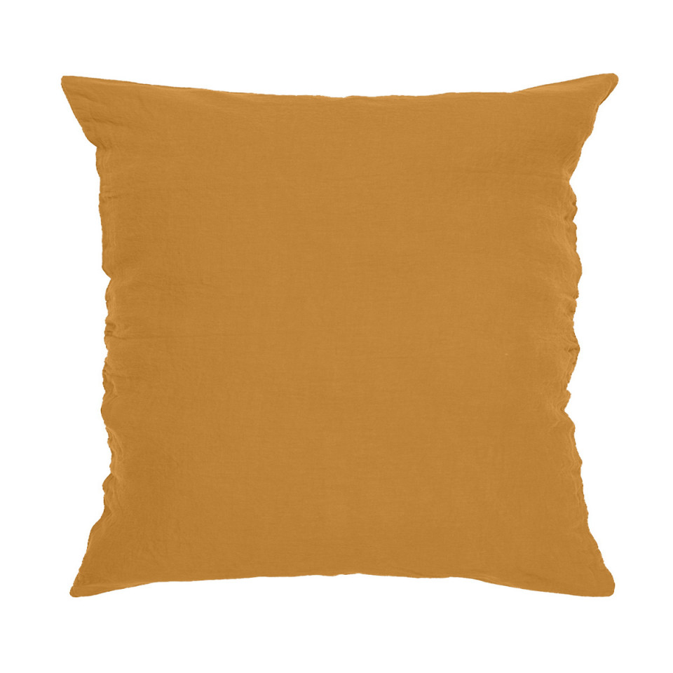 Taie VITI en Lin lavé - HARMONY HAOMY Couleur:Daim Dimensions:65 x 65