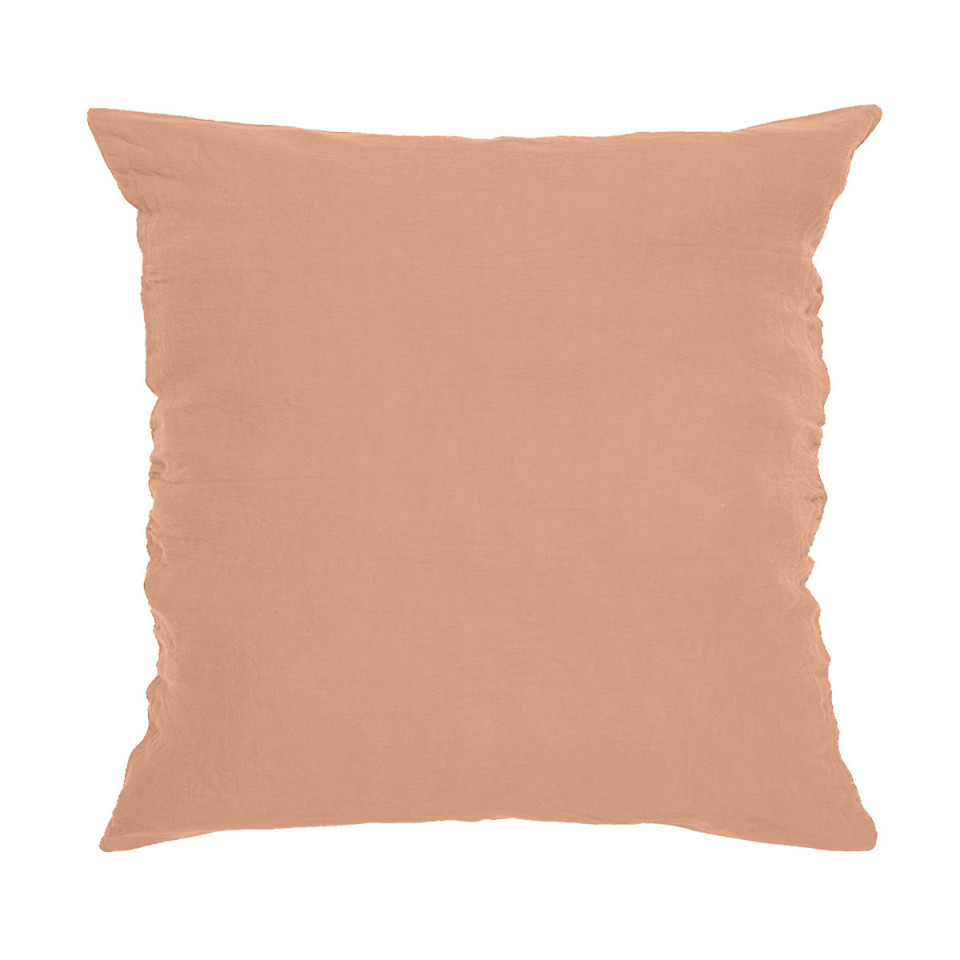 Taie VITI en Lin lavé - HARMONY HAOMY Couleur:Cimarron Dimensions:65 x 65