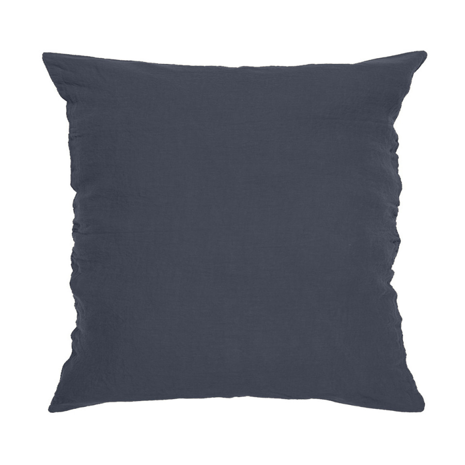 Taie VITI en Lin lavé - HARMONY HAOMY Couleur:Denim Dimensions:65 x 65