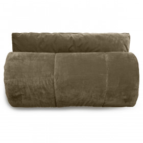 Edredon carré MOKI en Velours Matelassé - 150x150 - VENT DU SUD Couleur:Olive