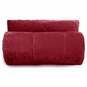 Edredon carré MOKI en Velours Matelassé - 150x150 - VENT DU SUD Couleur:Pourpre