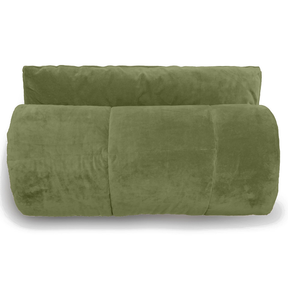 Edredon carré MOKI en Velours Matelassé - 150x150 - VENT DU SUD Couleur:Forêt