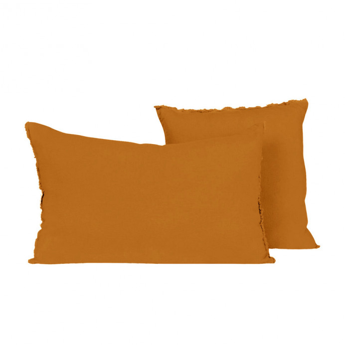 Harmony Textile - Haomy Housse de Coussin VITI en Lin Lavé