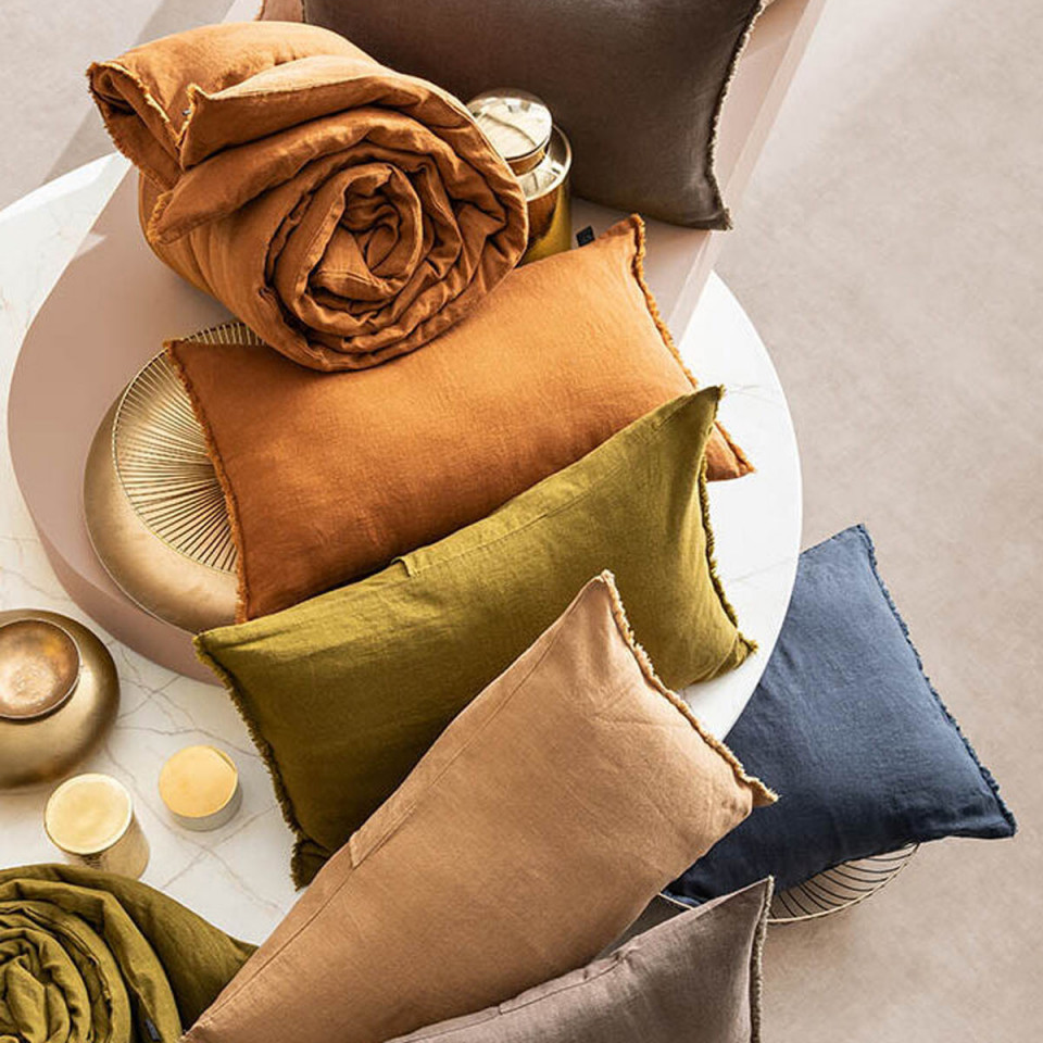 Housse de Coussin VITI en Lin Lavé